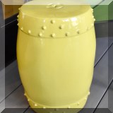 F18. Yellow garden stool. 